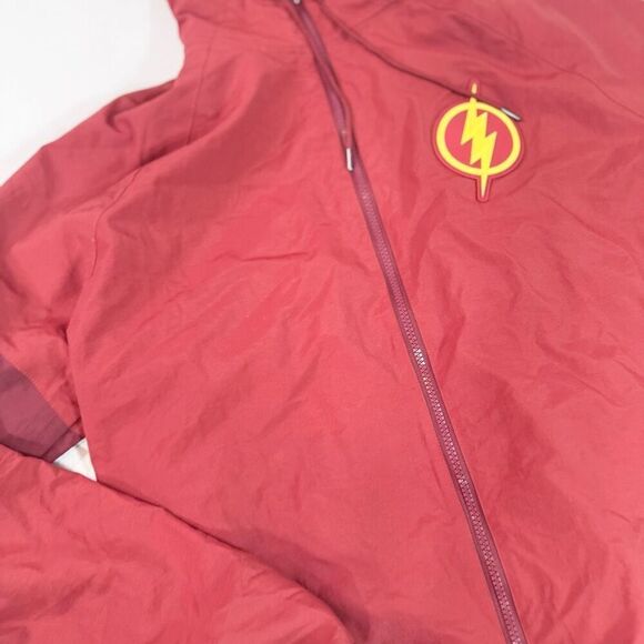 Boxlunch The Flash Jacket Mens XL Red DC Comics Windbreaker Lightweight - Picture 4 of 8